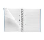 Notebook The Original, Couverture rigide, A5, lignes horizontales, 80 feuilles de 1 couleur, Miquelrius, Océan.
