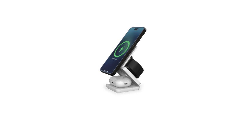 Cargador inalámbrico KSIX Cube 3en1 15 W compatible con MagSafe®
