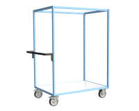 Servante multi-niveaux plateau bois 500 kg 1200 x 800 mm roue TPE