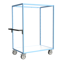 Servante multi-niveaux plateau bois 500 kg 1200 x 800 mm roue TPE