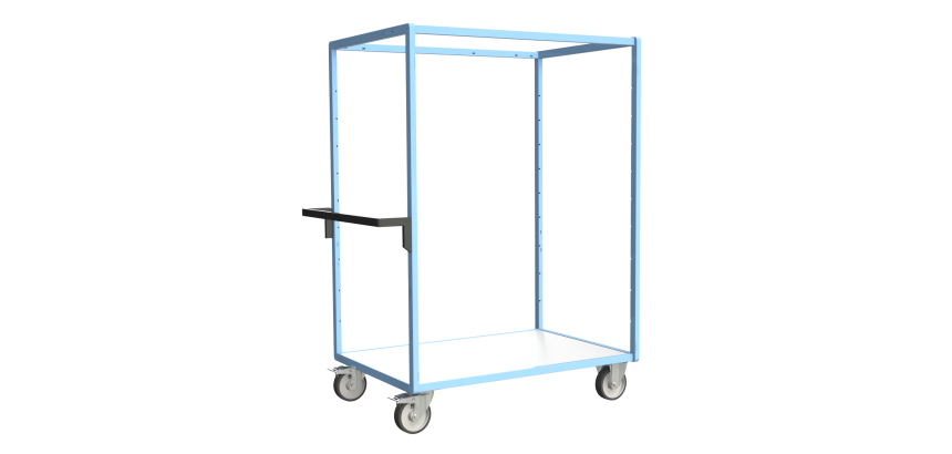 Servante multi-niveaux plateau bois 500 kg 1200 x 800 mm roue TPE
