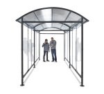 Abri vélos Dôme version couloir Modèle suivant à fixer sur l'abri initial - Coloris gris anthracite RAL 7021