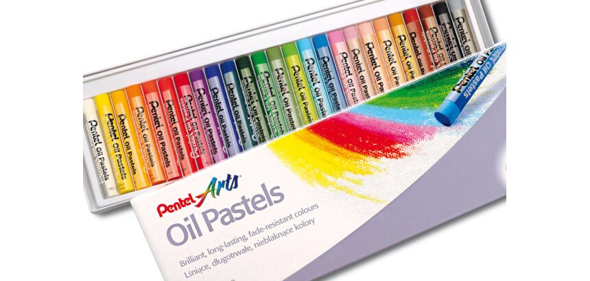 Ceras Pasteles de aceite Oil Pastels Pentel - Caja de 25 surtidas