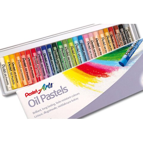 Ceras Pasteles de aceite Oil Pastels Pentel - Caja de 25 surtidas