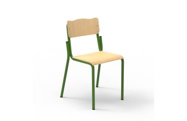 Chaise Fabiano Kids en hêtre - Taille 2 - Ecole maternelle