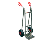 Diable aluminium 200 kg sans patins bavette fixe 280 x 260 mm roue  pneumatique