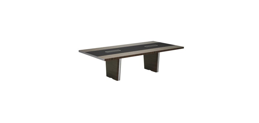 Xennon meeting table L.281 x D.140 cm with leather insert