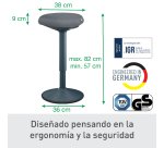 Taburete Active con asiento Comfort Leitz Ergo