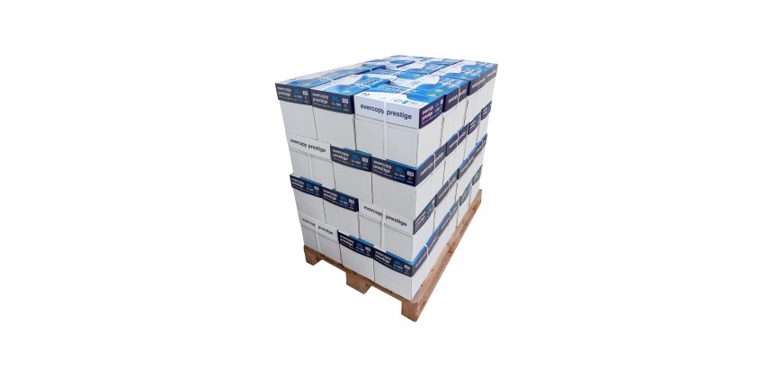 Papier récyclé Clairefontaine Evercopy Prestige A4 80gr - palette jetable de 240 ramettes de 500 feuilles