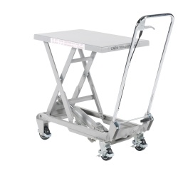 Table élévatrice manuelle aluminium 100 kg