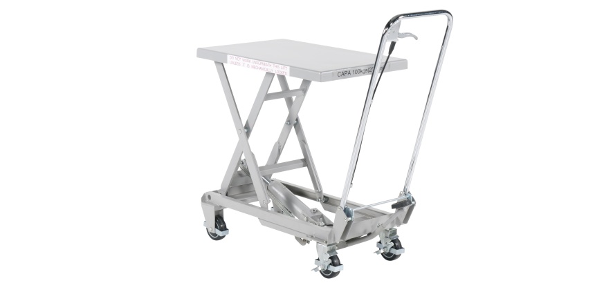 Table élévatrice manuelle aluminium 100 kg