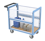 Chariot conteneur grillagé sans toit, 850 x 500 mm, 250 kg