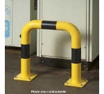 Barrières de protection droite ou en angle Tube Ø 76 x 2 mm d'épaisseur  HT 35 x L60 cm - Long. Hors tout 69 cm