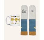 Kit Taza + Calcetines "Levántate con el Pie Derecho" talla 42-46
