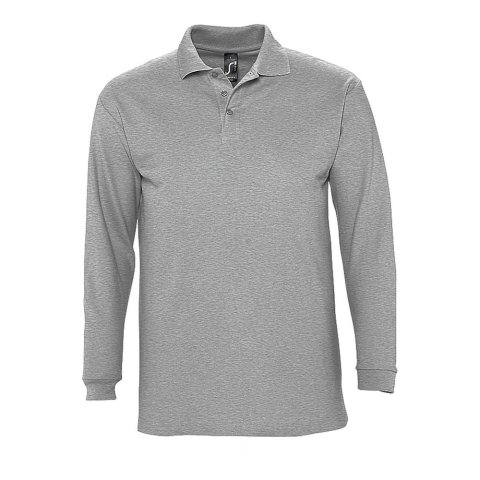 Polo manga larga M - Gris