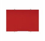 Pizarra vidrio magnetica roja 600X450