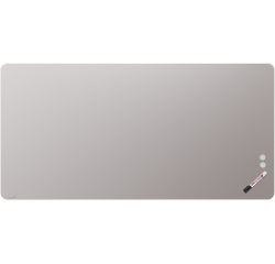 Tableau en verre mat 100x200cm - Warm Grey - Coin Arrondi - Legamaster