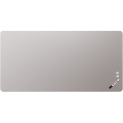 Tableau en verre mat 100x200cm - Warm Grey - Coin Arrondi - Legamaster