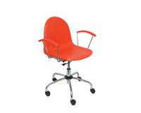 Chaise de bureau pivotante VES - accoudoirs fixes - Orange
