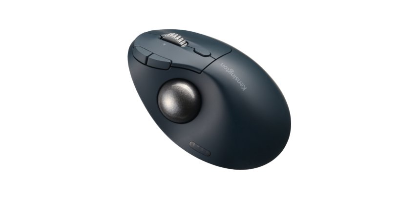 Trackball inalámbrico TB550 ProFit® Ergo Kensington, batería recargable, negro y plata
