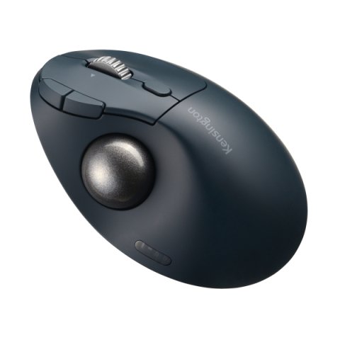 Trackball inalámbrico TB550 ProFit® Ergo Kensington, batería recargable, negro y plata