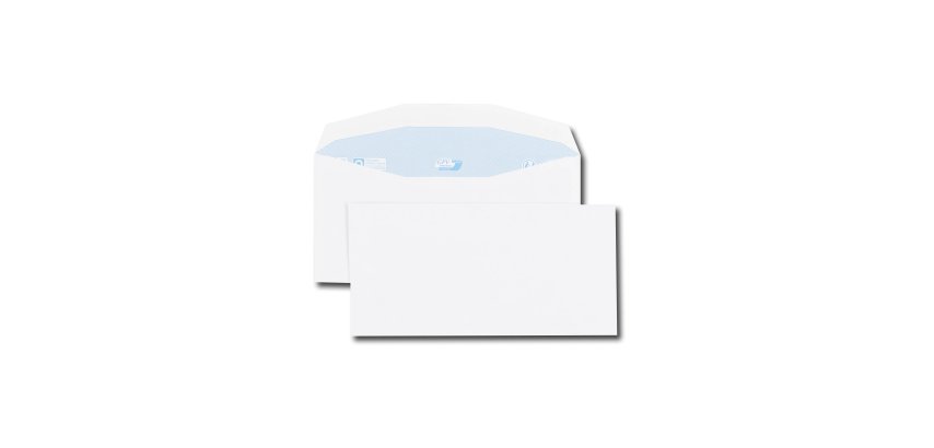 Enveloppe patte trapèze blanches C6/C5 115x229 80 g/m² gommées - Boite de 1000