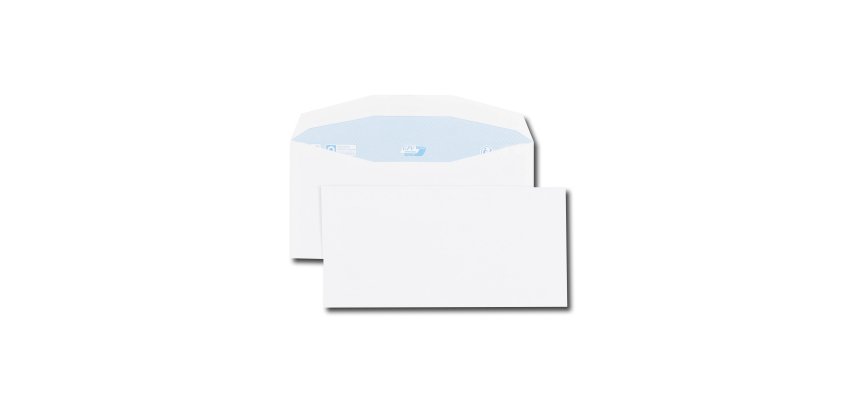 Enveloppe patte trapèze blanches C6/C5 115x229 80 g/m² gommées - Boite de 1000