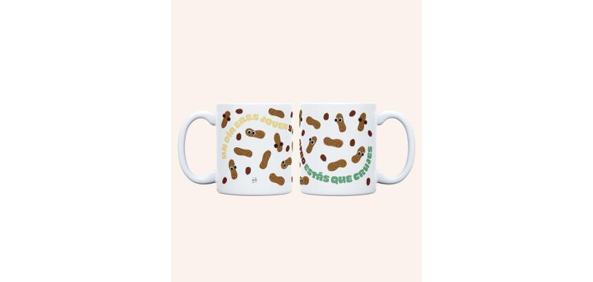 Taza "Un día eres joven y al otro estás que crujes" 350ml, cerámica 
