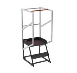 Escabeau roulant étroit 2 marches 
