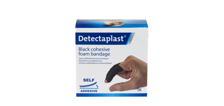 Pansement auto adhésif noir 6 cm x 4,5 m, Nouveauté 2026