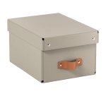 Caja de almacenamiento Leitz Puro con tapa, pequeña, 7L, cartón 100% reciclado, paquete de 2 - Beige - 7