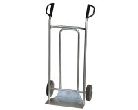 Diable inox 250 kg bavette fixe 470 x 265 mm roue caoutchouc