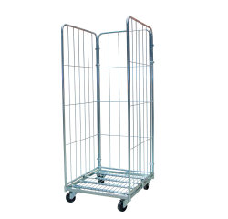 Roll conteneur 3 ridelles 720 x 800 x 1800 mm CU 400 kg
