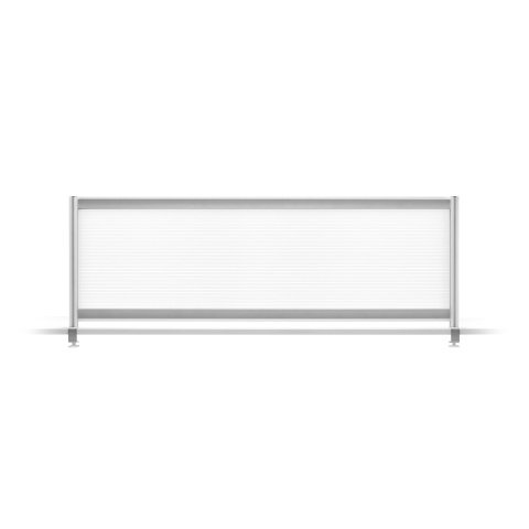 Separador de mesa policarbonato Alt 40 x An 180 cm - Semi transparente