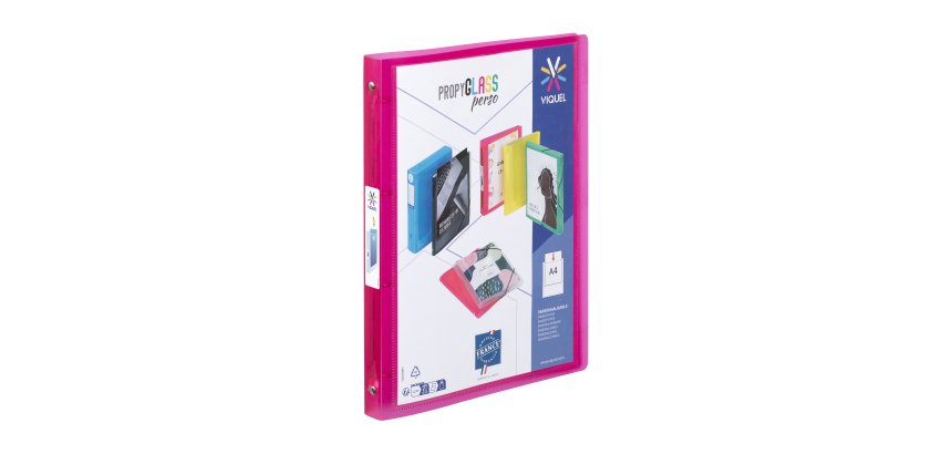 Classeur souple personnalisable A4 Dos 2,5 cm Polypropylène - PROPYGLASS - Viquel - 24,5 x 32 x 2,5 cm