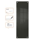 Panel pizarra magnética de cristal pequeña NOBO  300 x 900 mm, negro