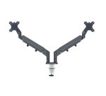 Brazo para monitor dual Ergo SpaceSaving, gris oscuro
