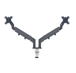 Brazo para monitor dual Ergo SpaceSaving, gris oscuro
