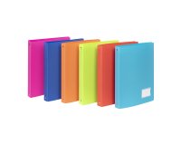 Classeur souple A4  - Dos de 3,5 cm - polypropylène  opaque grainé - FEEL EASY VIQUEL - coloris assortis  VIQUEL