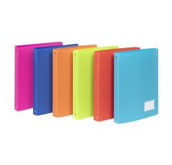 Classeur souple A4  - Dos de 3,5 cm - polypropylène  opaque grainé - FEEL EASY VIQUEL - coloris assortis  VIQUEL
