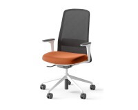 Bureaustoel ROCKIT stof en mesh - Hoge rugleuning - 1D-armleuningen - witte structuur