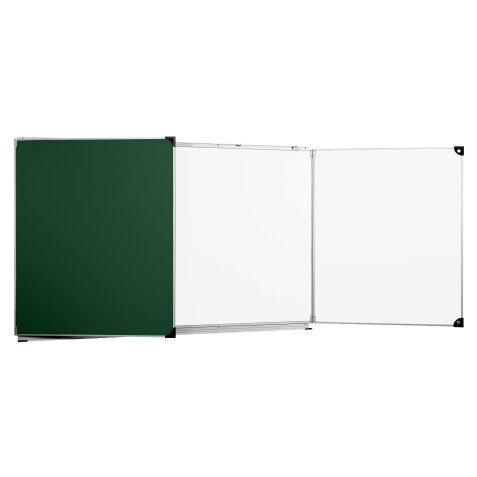Tableau triptyque scolaire intérieur émaillé blanc - extérieur émaillé vert