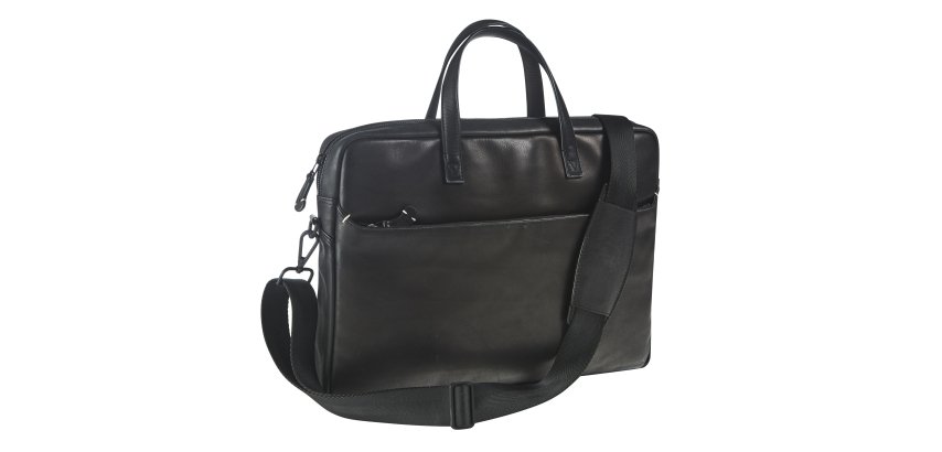 Lederen business tas met laptopvak 15'6"
