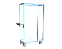 Servante multi-niveaux plateau tôle galvanisée 250 kg 850 x 500 mm roue TPE