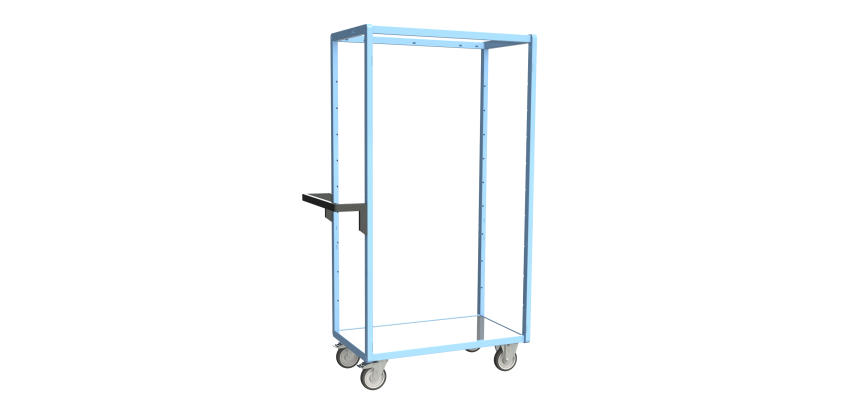 Servante multi-niveaux plateau tôle galvanisée 250 kg 850 x 500 mm roue TPE