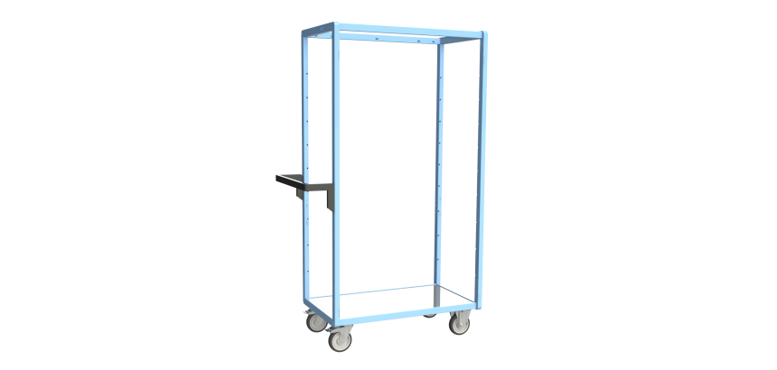 Servante multi-niveaux plateau tôle galvanisée 250 kg 850 x 500 mm roue TPE