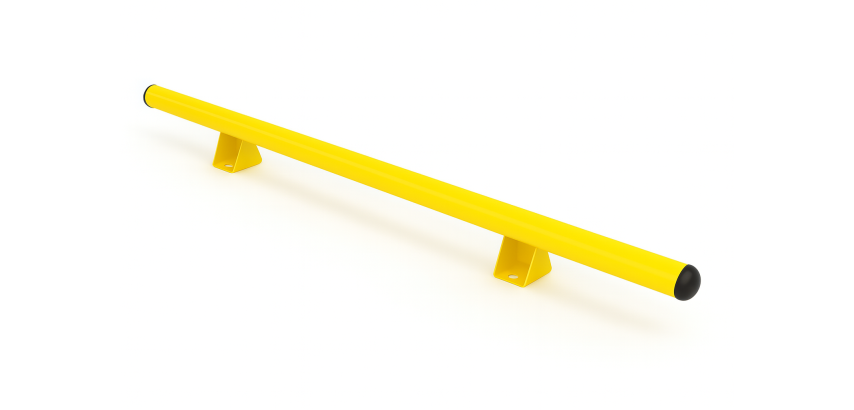 Butée de parking - Chasse roue - PMR  Modèle droitØ 60 mm  Zingué + peinture poudre époxy jaune