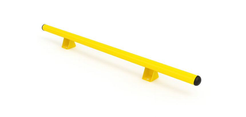 Butée de parking - Chasse roue - PMR  Modèle droitØ 60 mm  Zingué + peinture poudre époxy jaune