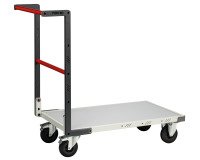 Chariot fixe plateau mélaminé 250 kg 850 x 500 mm roue caoutchouc
