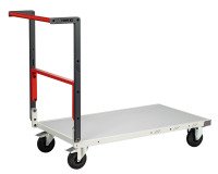 Chariot pliable plateau mélaminé 250 kg 1000 x 600 mm roue caoutchouc Flatpack